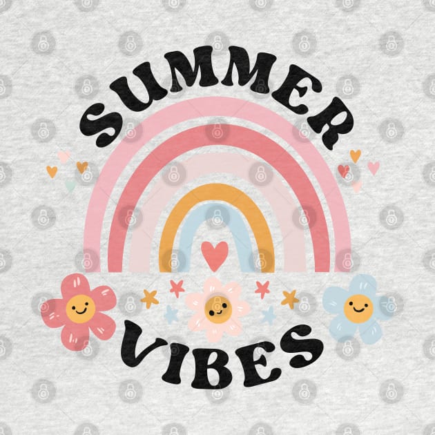 Summer vibes a cute vintage groovy summer time design by Yarafantasyart